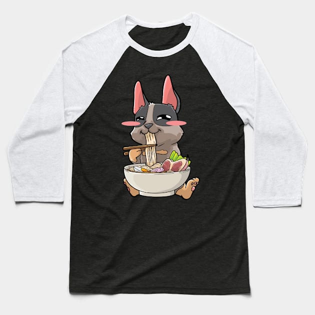 Blue Heeler Ramen Anime Kawaii Baseball T-Shirt by KAWAIITEE